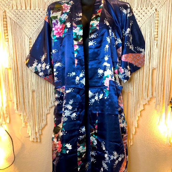 Zhong Sang Blue Peacock Robe. Size Medium. - Picture 1 of 9